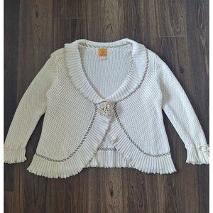💙 Ruby Rd Knitted Warm Thick Cardigan Sweater Size XL Fairy Romantic Grandmacor